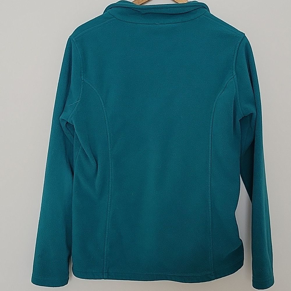 Cabela's Teal Zip-Up Fleece Jacket Outdoorsy Gorpcore Size L - Picture 3 of 3